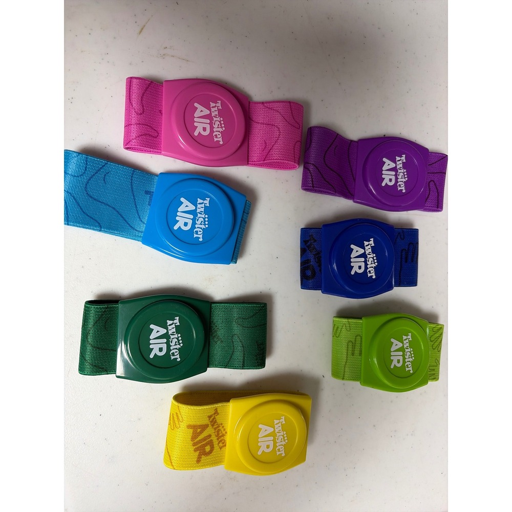 Twister Air Replacement Bands Set of 7 Colorful Wrist Ankle Trackers Hasbro Game
